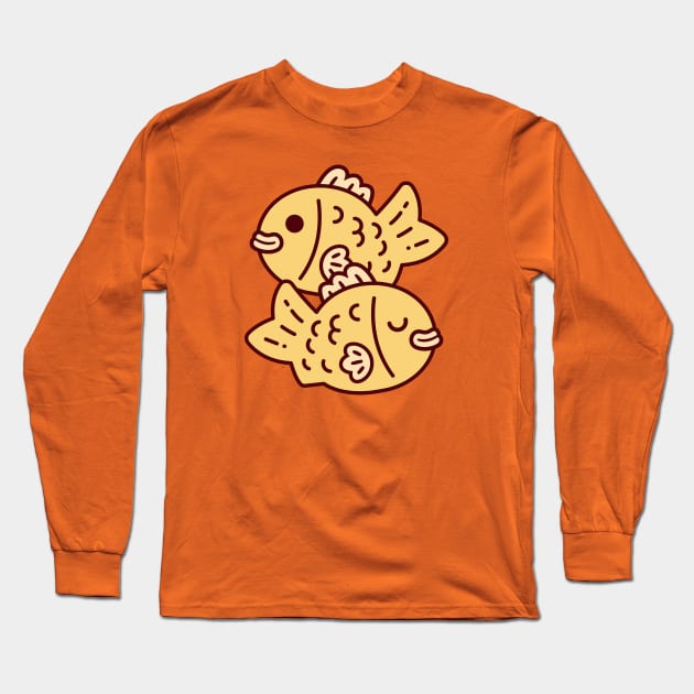 Taiyaki Kawaii Long Sleeve T-Shirt by kudasai